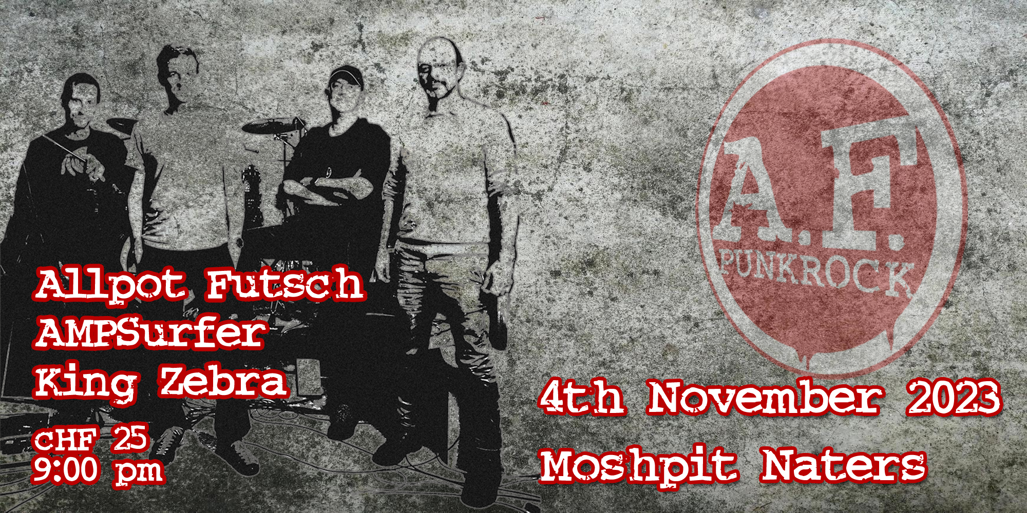 Allpot Futsch live @ Moshpit 4. November 2023